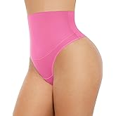 FeelinGirl Thong Shapewear Tummy Control Mid Waisted Seamless Shapewear for Women Moderate Compression
