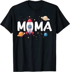 Mum of the Birthday Boy Space Astronaut 1st Birthday Family T-Shirt