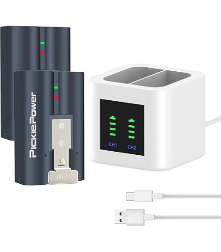 2 Batteries V4 + Chargeur Double SLODA Pour Ring Video Doorbell - 6040mAh Rechargeables Pour Caméras Intérieur Et Extérieur
