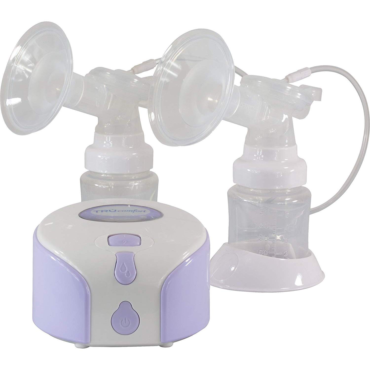 Viverity Trucomfort Double Electric Breast Pump With Collection Combo Kit Electrical Or Battery Powered Milk Pump 4 Preset Speeds 7 Suction