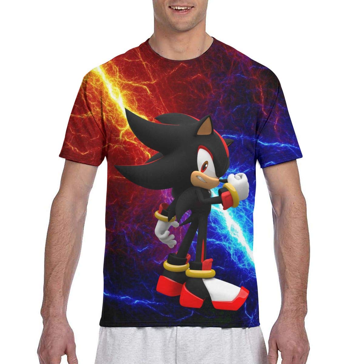 Buy Adult Mens Shadow The Hedgehog Sonic 3D Printed T Shirts Short ...