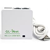 CtrlDepot GL.iNet 6416 AR9331 150Mbps Wireless Mini WiFi Router Portable Travel OPENWRT Router with USB OPENVPN Pre-Installed