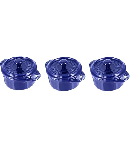 Amazon.com: STAUB La Cocotte Cocotte Set of 3 140: Home & Kitchen