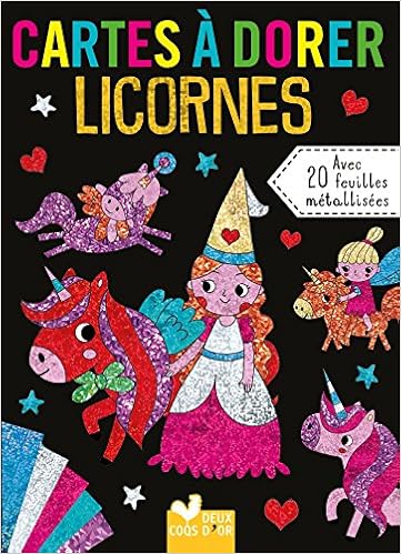 Amazon Fr Cartes A Dorer Licornes Collectif Collectif Livres