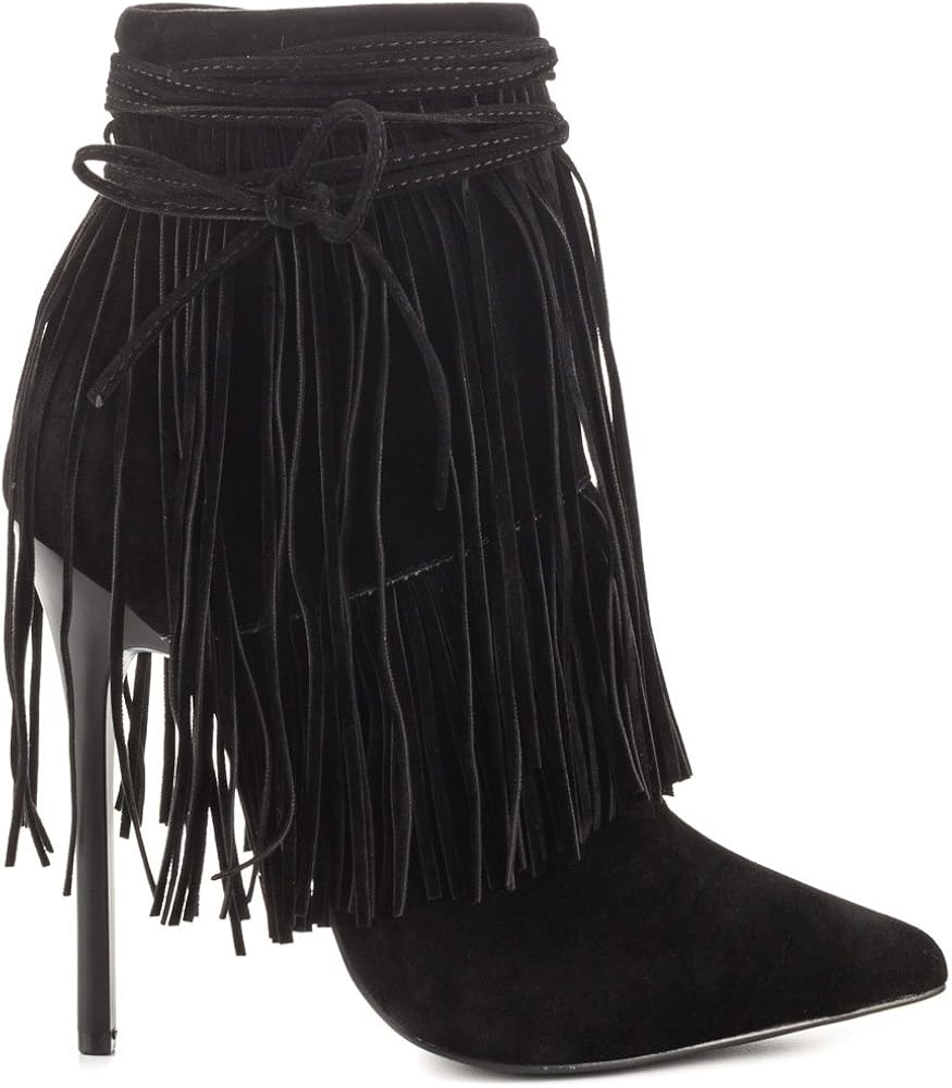 black booties 1 inch heel