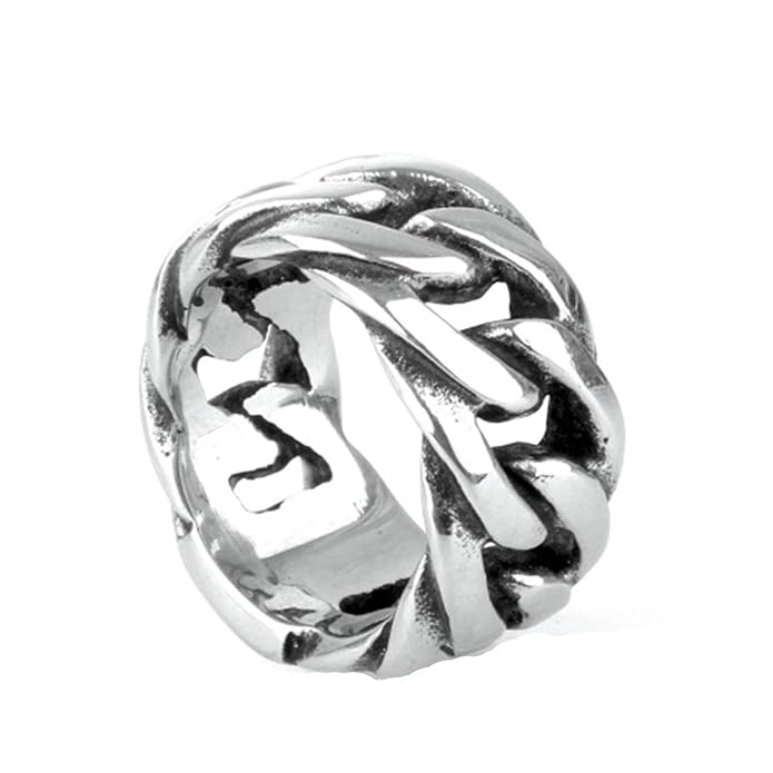 Daesar Herren Silber 925 Ringe Partner Hohl Kette Rund Freundschaftsring Silber Ring