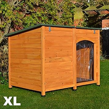 Feelgooduk Wooden Dog Kennel 120 X 85 X 91 Cm Extra Large