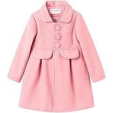 Mud Kingdom Girls Peacoat Dress Coat Faux Wool Lapel Outerwear
