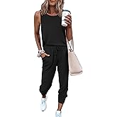 PRETTYGARDEN Women's Two Piece Outfit Sets Casual Summer Sleeveless Matching Lounge Wear Spring Travel Clothes Tracksuit