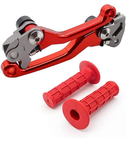 TIRGE CNC Foldable Clutch & Brake Levers For Yamaha Dirt Bikes - Aluminum, Adjustable, For YZ125/250/450F Models-1159464