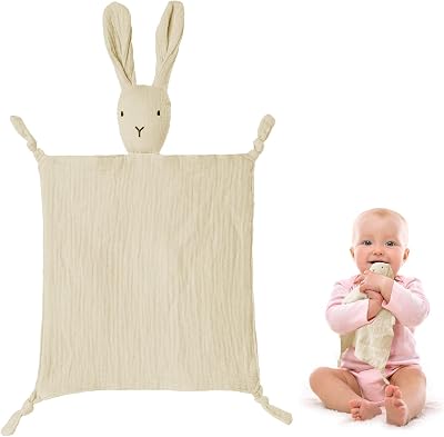 Vicloon Baby Comforters Rabbit Blanket 31x31 cm Organic Cotton Baby Quilt