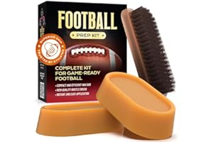 FORTIVO 3 in 1 Football Prep Kit - for Secure Grip and Improved Tack, Leather Football Wax and Accessories for Professional and Youth Players - with 2 Wax Bars & 1 Brush