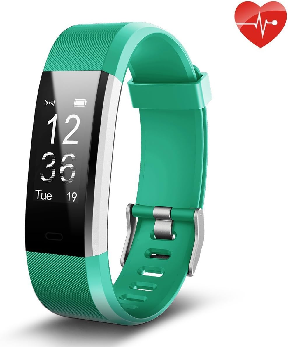 NAPPERBAND Fitness Tracker, Continuous Heart Rate Monitor Activity Tracker with GPS Tracker, Step Counter, Sleep Monitor, IP67 Waterproof, Bluetooth for Android and iOS Smartphone (Green)