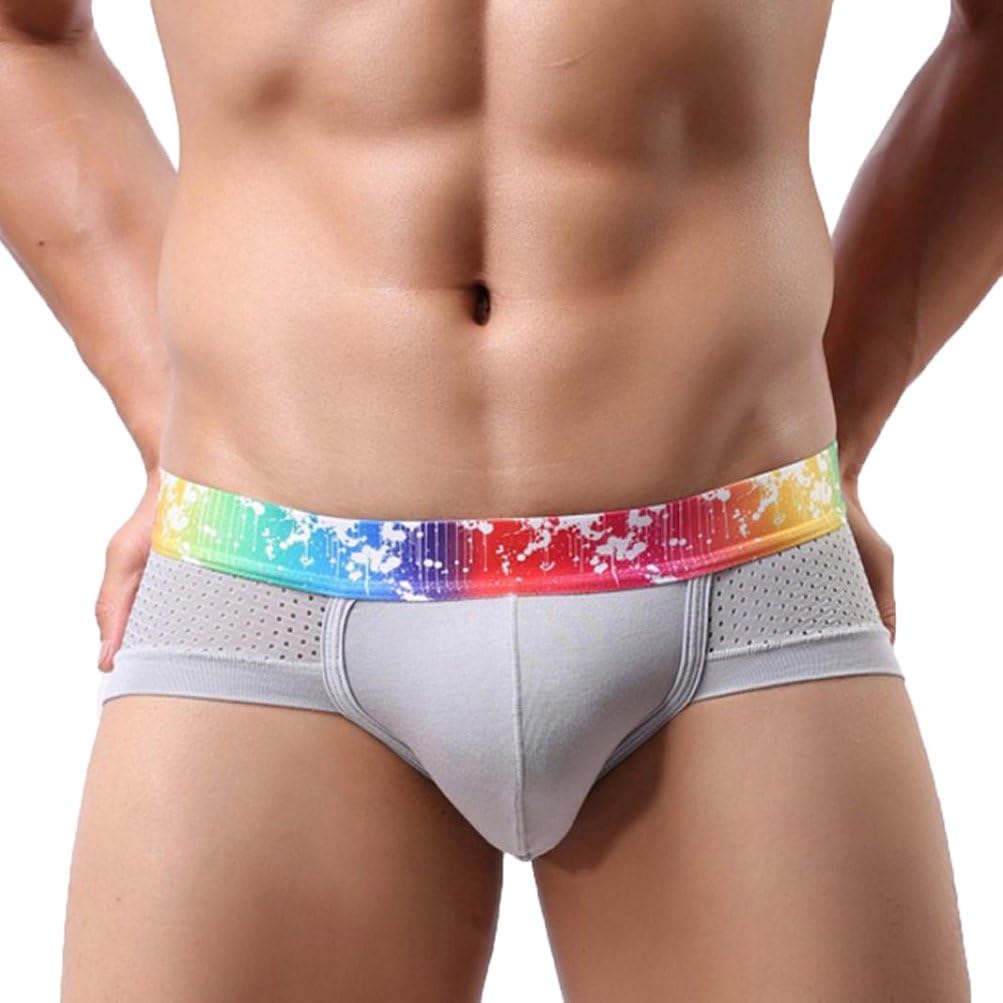 NEARTIME Men's Underwear, Mens Low Waist Boxers Briefs Men Underpants Soft Shorts