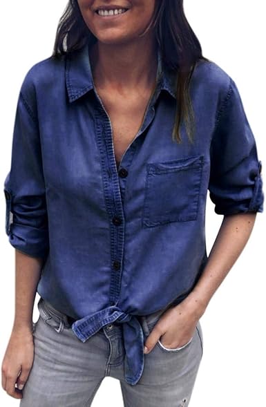 amazon ladies denim shirts