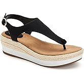 Style & Co. Womens Bali Thong Slingback Platform Sandals Black 9.5 Medium (B,M)