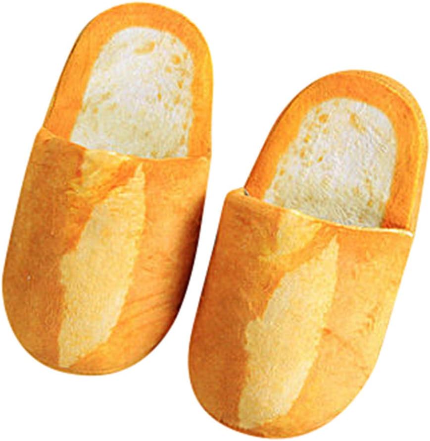Midress House Slippers Indoor Outdoor Adult Autumn Winter Slippers Warm Home Shoes Look Bread Bun Plush Cotton Shoes