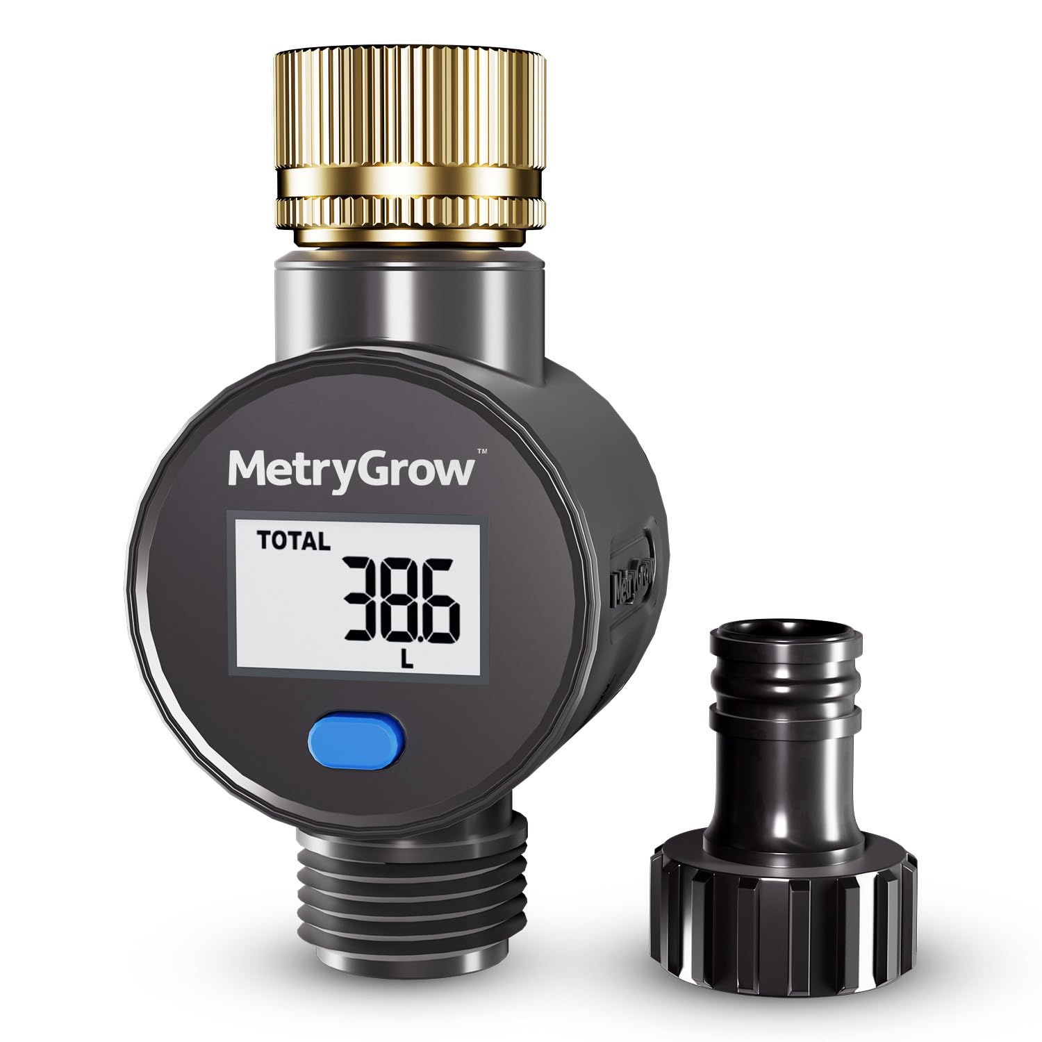 Photo 1 of ***MISSING PARTS***
Water Flow Meter with Brass Inlet, Measuring Gallon/Liter Consumption and Flow Rate for Outdoor Garden Hose Watering, RV Essentials Water Tank Filling, Sprinkler and Nozzle Sprayer (1 Pack)