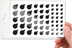 BLOCKED Webcam/Camera Vinyl Covers | 57 TabbedLow-Tack Restickable Webcam Sticker | Multiple Sizes | Black 57-Pack Tabbed (Ul
