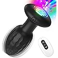 Vibrating Anal Plug Prostate Massager with Colorful Lights, Sex Toys for Men Women with 10 Vibration Modes, Remote Control Vibrating Anal Plug Adult Toys and Games
