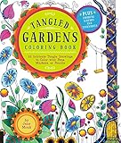 Tangled Gardens Coloring Book: 52 Intricate Tangle Drawings to Color with Pens, Markers, or Pencils (Tangled Color and Draw) by Jane Monk