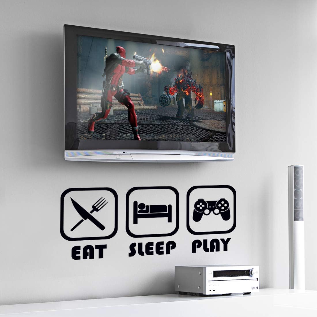 Eat Sleep Play Wall Stickers Boys Vinyl Sticker Game Decal Gaming Art Decor Gamer Picture boy Decal Poster Kitchen Nursery Decoration Kid Accessories Posters Home Children murals Decorations Kids - Image 5