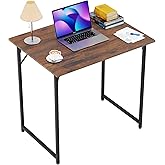 FDW 32 inches Office Small Computer Desk/Home Office Desk/Study Student Writing Desk/Modern Simple Style Desk,Brown