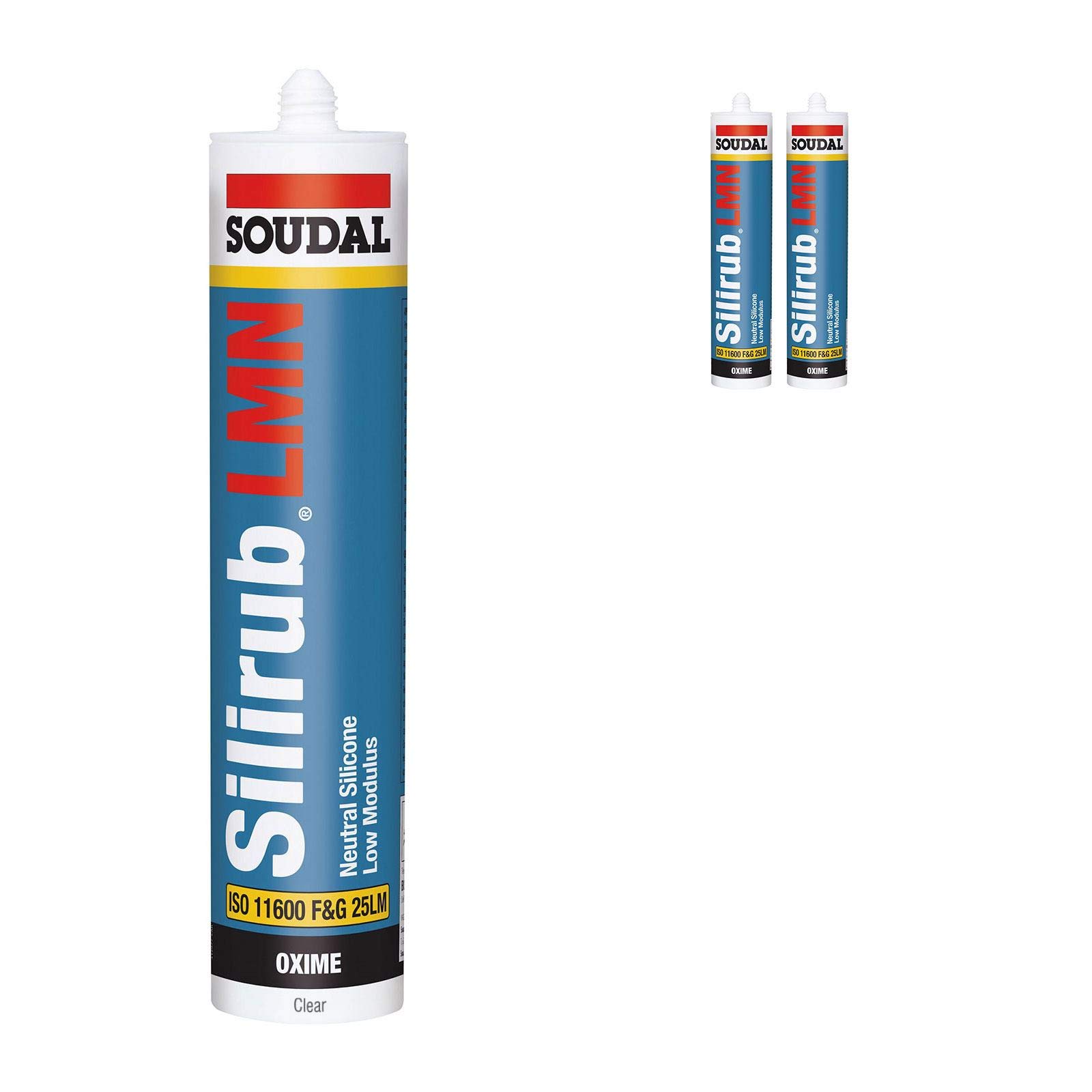 Clear Soudal Silicone Sealant Slirub LMN All Purpose External Low Modulus Neutral Cureal Low Modulus Neutral Cure