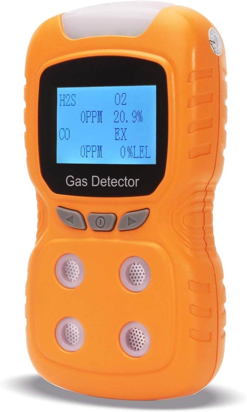 Portable Gas Detector, Multiple Gas Monitor Detector, Gas Clip 4Gas