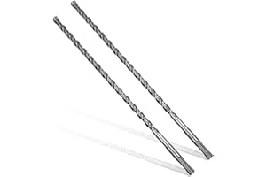 Becollo 3/8x12 SDS-Plus Rotary Hammer Drill Bit, Carbide Tip 4-Cutter for Brick,Stone & Concrete, Packed of 2pcs.