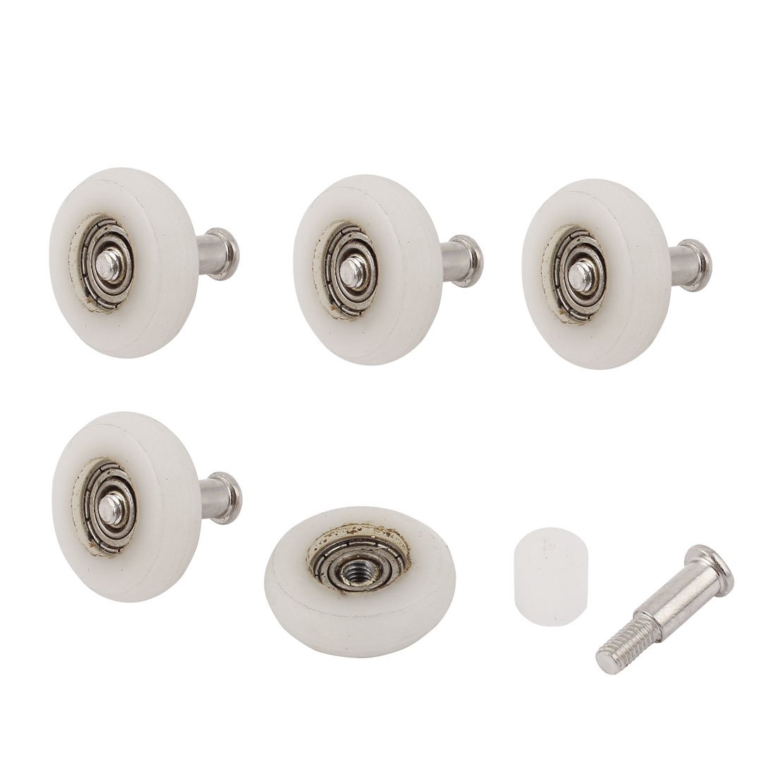 Sourcingmap Bathroom 23mm Dia Roller Sliding Door Gate Window Wheel 5Pcs