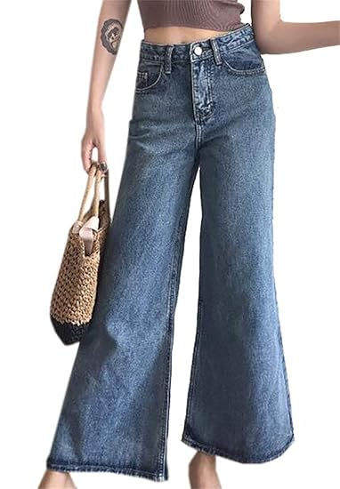 one wide leg one skinny leg jeans