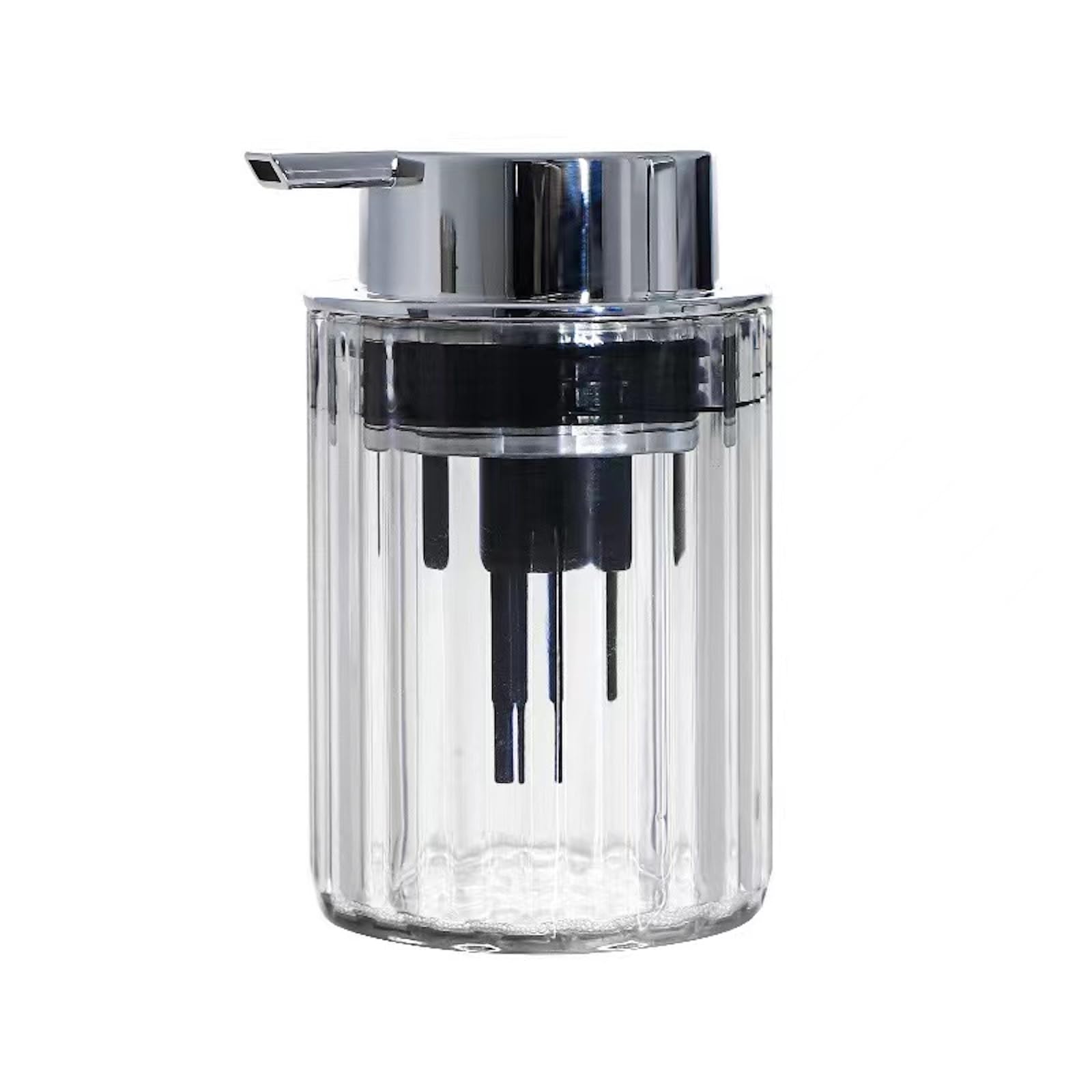 Photo 1 of ***STINKY*** KARMSEN Foaming Hand Soap Dispenser, Soap/Lotion Dispenser for Bathroom or Kitchen, Refillable Translucent Gray Plastic Foaming Soap Dispenser with Large Pump (Clear)