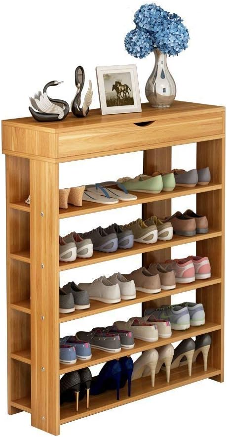 Soges 5 Tier Shoe Rack 29 5 Inches Wooden Shoe Storage Shelf Shoe Organizer Teak L24 Xtk Amazon Co Uk Diy Tools
