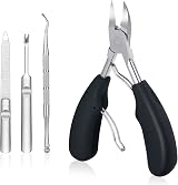 URAQT Toenail Clippers 4 Pcs Nipper Trimmer Kit with Nail File Nail Lifter Duo