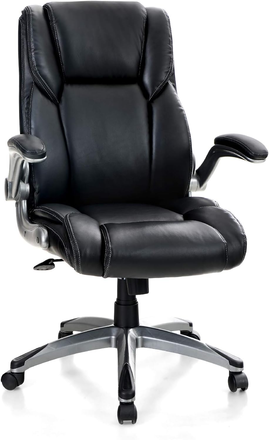 MAISON ARTS Executive Home Office Chair Desk Chair, Ergonomic Adjustable Massage Computer Task Chair with Rocking Function and Flip-up Arms, Black: Kitchen & Dining