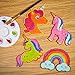 Bright Creations Unfinished Wood Cutouts for DIY Crafts (24 Pack), Rainbow Unicorn