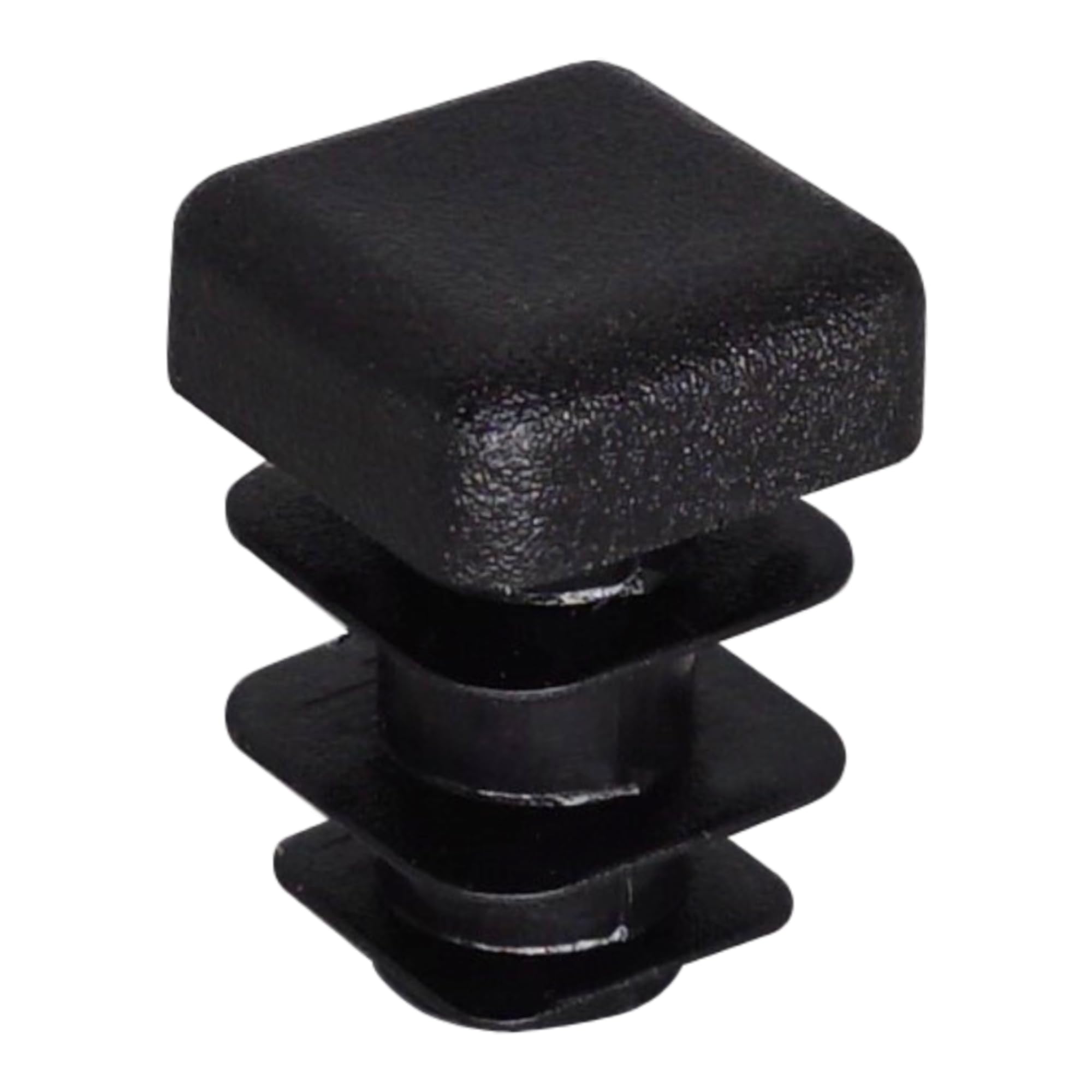 SKIR'CO (20 pcs) Square Plastic Plugs 10 x 10 mm, Mat Tube End Caps, Square Tube Inserts, Fence Post Plugs, Black RAL 9005
