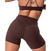 Kamo Fitness Serenity Shorts High Waisted 6" Inseam No Front Seam Thigh Friendly V Booty Seam Women's Biker Shorts