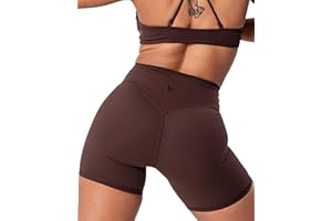 Kamo Fitness Serenity Shorts High Waisted 6" Inseam No Front Seam Thigh Friendly V Booty Seam Women's Biker Shorts