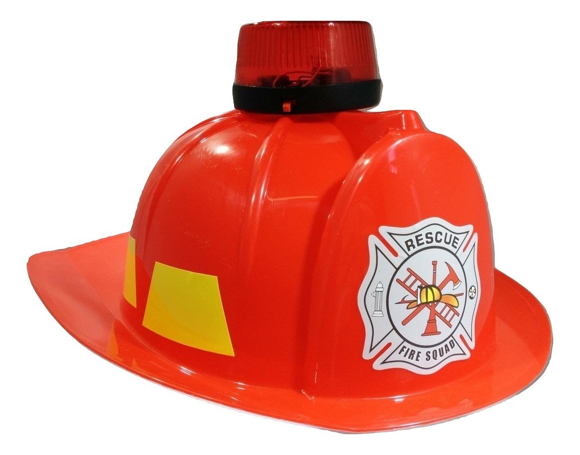 Toy Fireman Helmet Lights and Sound Siren, Red, One Size Size, Red eBay