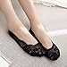 Low Cut Socks Women lace liner socks Cotton silicone non-slip girls Invisible No Show Socks, Black/White/Pink One Size Fits most