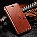 iPhone 5s Case, iPhone 5 Case,Joopapa iPhone 5s/5 Wallet Case, Luxury Fashion Pu Leather Magnet Wallet Flip Case Cover with Built-in Credit Card/ID Card Slots for 5s 5G 5 (Brown)
