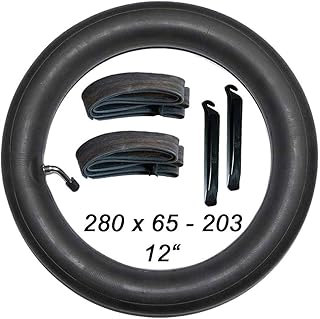 2 STK. Kinderwagen Schlauch 280 x 65 mit 45° Winkelventil und Montagehebel