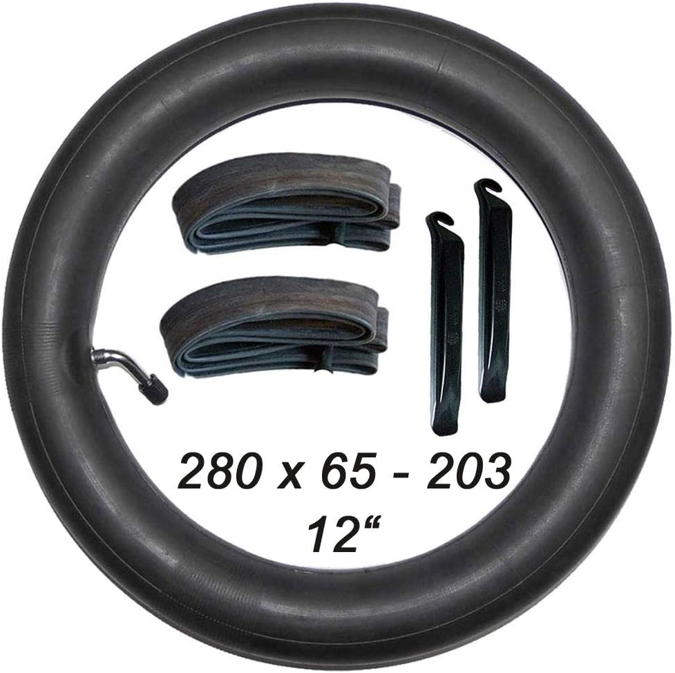 2 STK. Kinderwagen Schlauch 280 x 65 mit 45° Winkelventil und Montagehebel