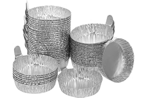100pcs Aluminum Weighing Boats 30 ml Aluminum Foil Weighing Dish Plates with Handle for Laboratory Equipment Foil Pans Labs S
