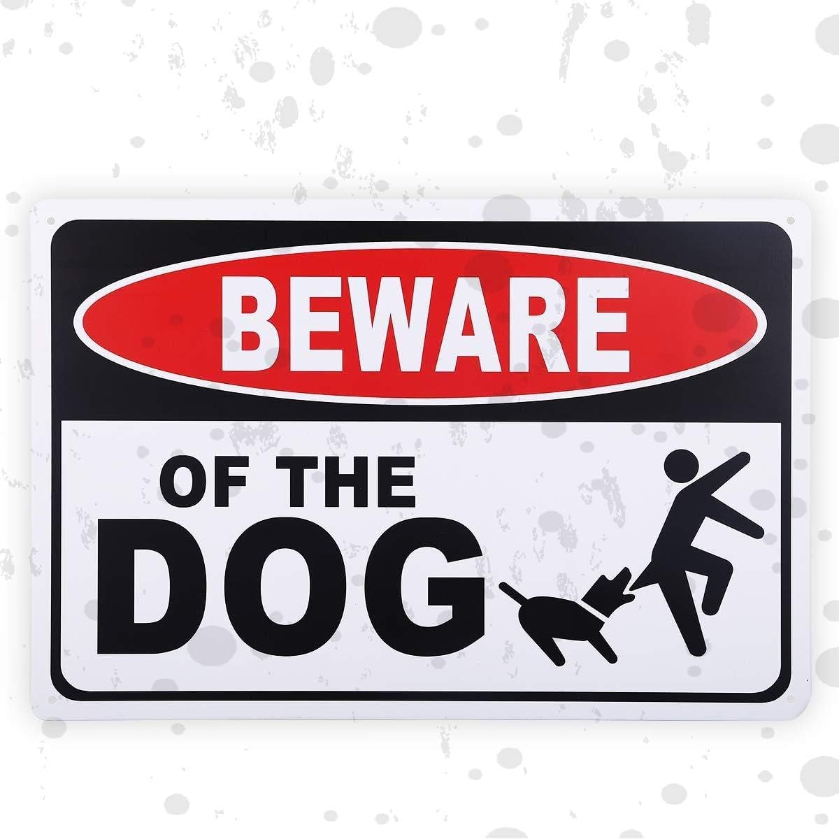 Cloud Jackgold Wall Decor Personalized Caution Dog Warning Metal Sign