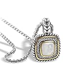 YYSuniee Designer Inspired Square Pendant Necklace