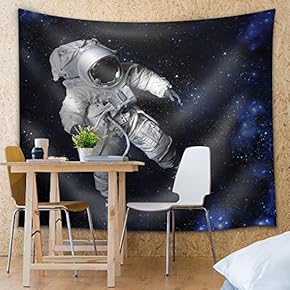 Astronaut Floating in Space - Fabric Tapestry, Home Decor - 51x60 inches