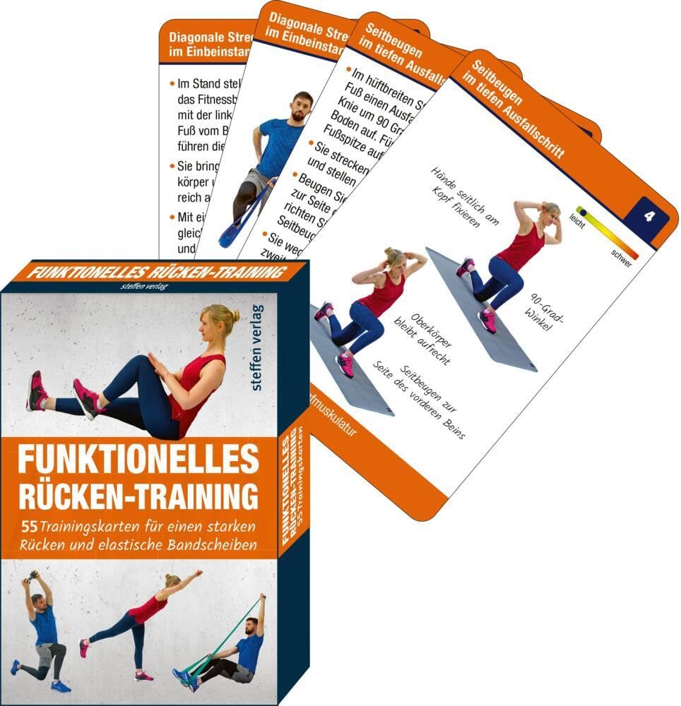 Funktionelles Rückentraining: 55 Trainingskarten für einen starken Rücken und elastische Bandscheiben (Trainingsreihe von Ronald Thomschke) Funktionelles Rückentraining: 55 Trainingskarten für einen starken Rücken und elastische Bandscheiben (Trainingsreihe von Ronald Thomschke) Paperback